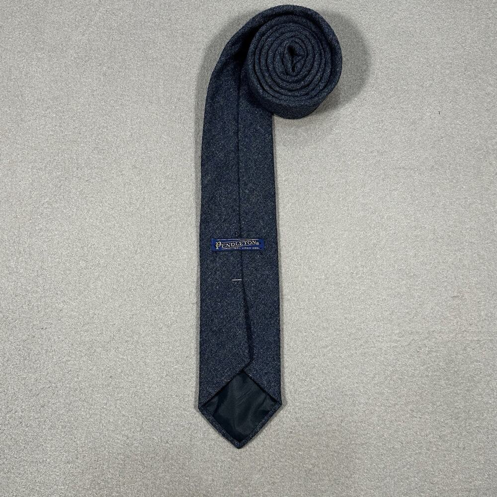 Vintage Pendleton 100% Virgin Wool Blue Tweed Necktie Men’s Made in USA Tie
